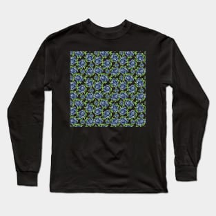 pattern with watercolor blueberries Long Sleeve T-Shirt